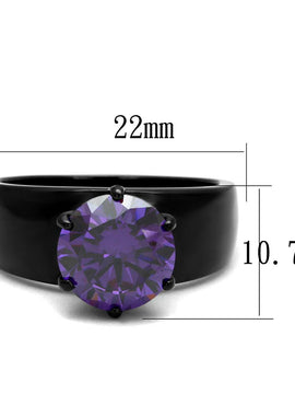 Women Stainless Steel Cubic Zirconia Rings TK2999